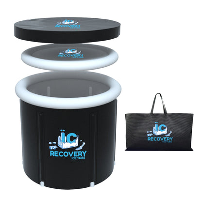 Portable Ice Tub for Cold Plunge and Ice Bath, featuring 5 thermal layers, dimensions 80cm x 75cm, perfect for ultimate recovery.